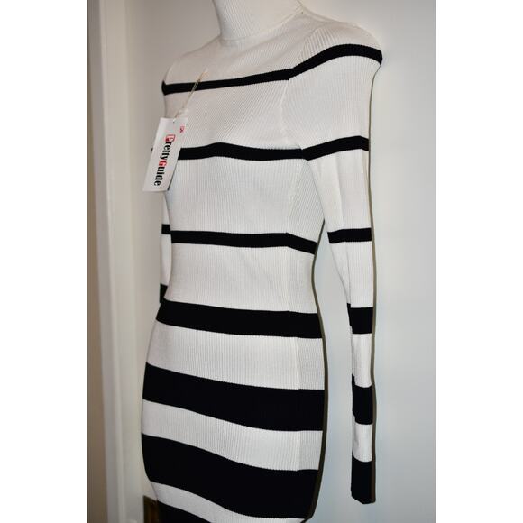 PrettyGuide Turtleneck Sweater Dress Long Sleeve Ribbed Stretch Midi Bodycon NWT - Picture 9 of 14